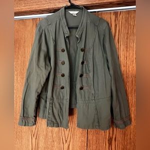 Women’s 2XL military style - light weight dress jacket in fashionable army green